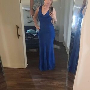 Hervé Léger Blue Annabelle Gown